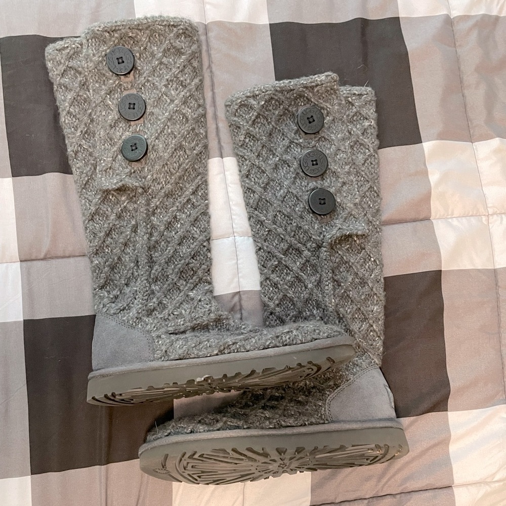 Women’s Gray Cardy Lattice Knit Uggs